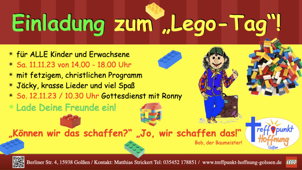Einladung zum "Lego-Tag"
