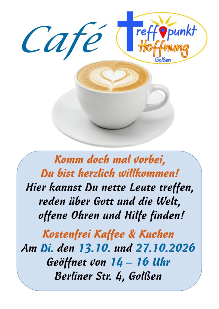 Einladung zum Cafe Treffpunkt Hoffnung